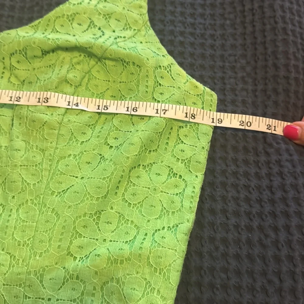 Lilly Pulitzer Bright Green Sleeveless Mini Dress- Super Cute Color for Spring! - Picture 4 of 5